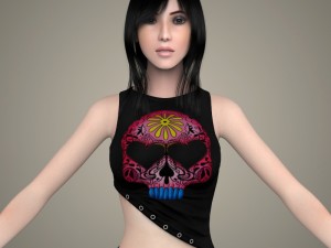 game ready young girl kristina Model 3D