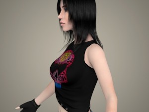 game ready young girl kristina Model 3D