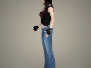 game ready young girl kristina Model 3D