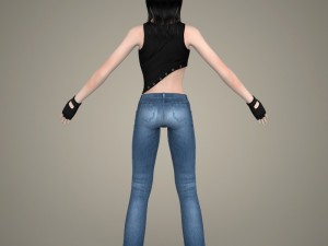game ready young girl kristina Model 3D