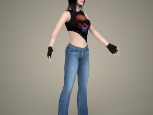 game ready young girl kristina Model 3D
