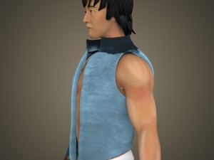 game ready young chinese fighter 3D 模型