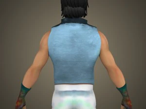 खेल के लिए तैयार युवा चीनी लड़ाकू 3D मॉडल