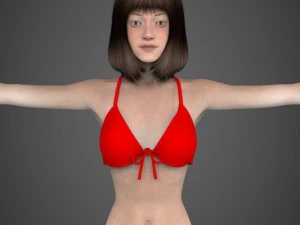 Young beautiful woman tanisha 3D Model