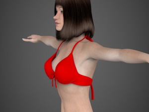 Young beautiful woman tanisha 3D Model