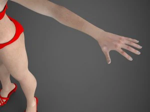 Young beautiful woman tanisha 3D Model
