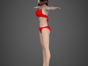 Young beautiful woman tanisha 3D Model