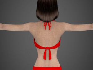 Young beautiful woman tanisha 3D Model