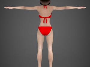 Young beautiful woman tanisha 3D Model