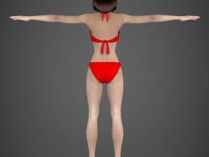 Young beautiful woman tanisha 3D Model