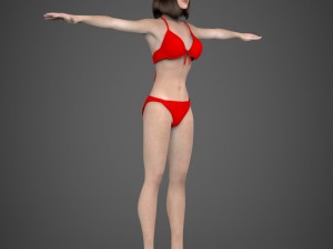 Young beautiful woman tanisha 3D Model