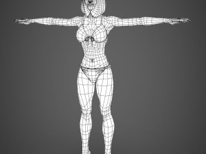 Young beautiful woman tanisha 3D Model