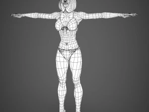 Young beautiful woman tanisha 3D Model