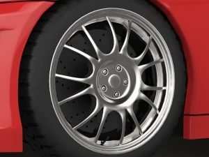 realistic red sports car 3D Model