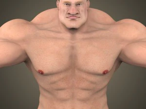 fantasy muscular hulk man 3D Model