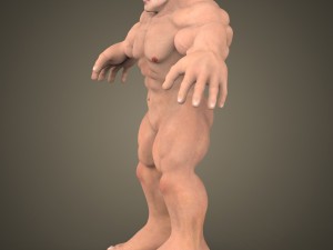 fantasy muscular hulk man 3D Model