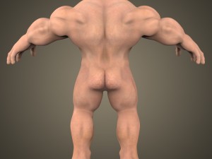 fantasy muscular hulk man 3D Model