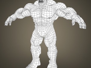 fantasy muscular hulk man 3D Model