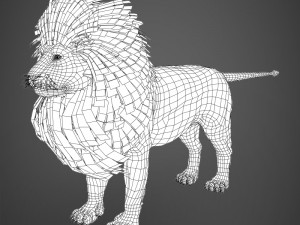 realistic lion 3D Model