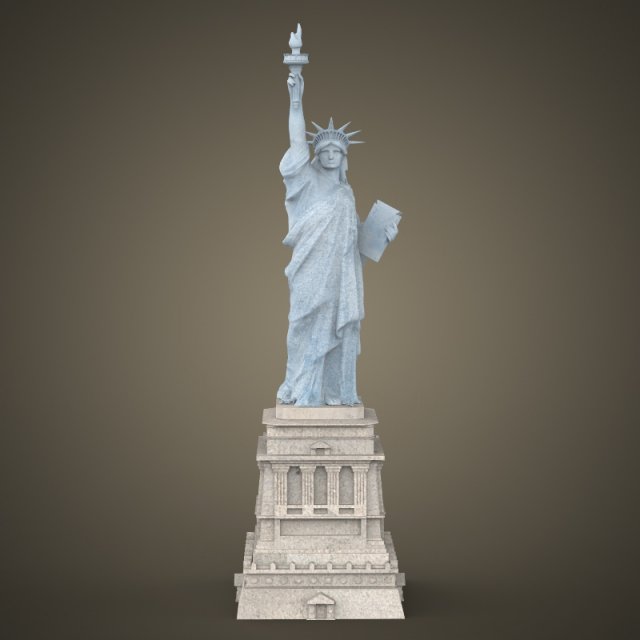 statue of liberty 3D Model .c4d .max .obj .3ds .fbx .stl .blend 