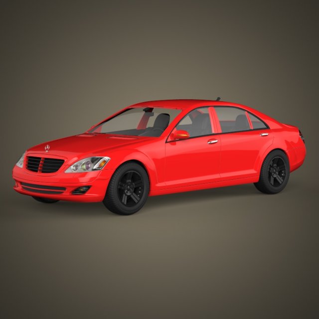 mercedes s class car 3D Model .c4d .max .obj .3ds .fbx .stl .blend 