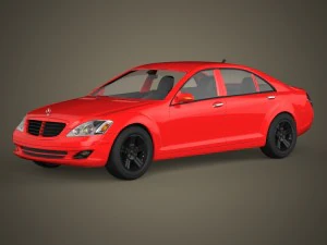 मर्सिडीज एस क्लास कार 3D मॉडल