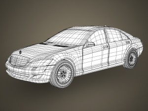 mercedes s class car 3D Model