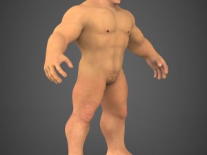 fantasy muscular man saabu Modèle 3D
