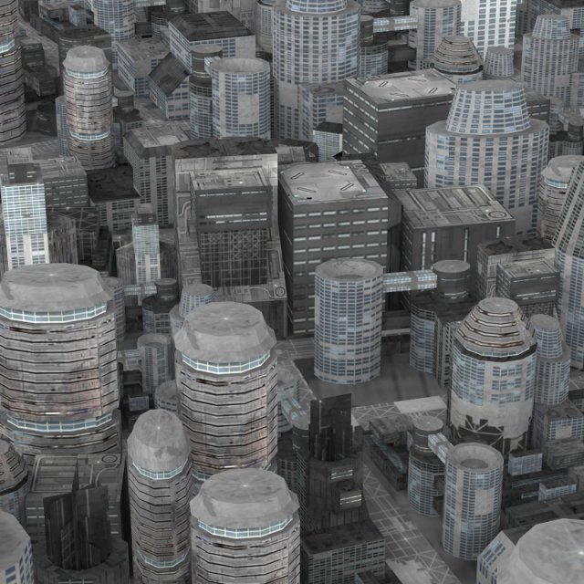 realistic science city Modelo 3D .c4d .max .obj .3ds .fbx .stl .blend 