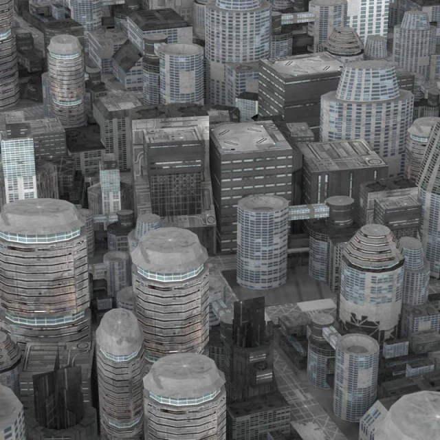 realistic science city 3D Model .c4d .max .obj .3ds .fbx .stl .blend 