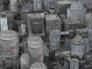 realistic science city 3D Model