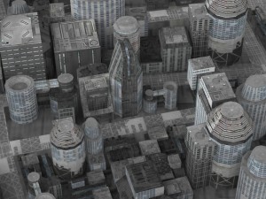 realistic science city Modelo 3D
