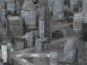 realistic science city Modelo 3D