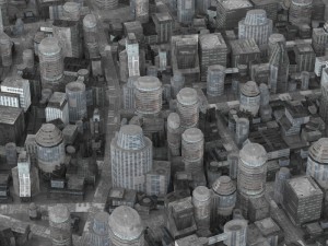 realistic science city Modelo 3D