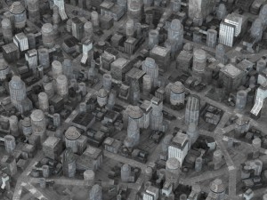 realistic science city Modelo 3D