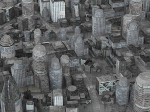 realistic science city Modelo 3D