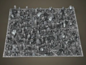 realistic science city 3D Model