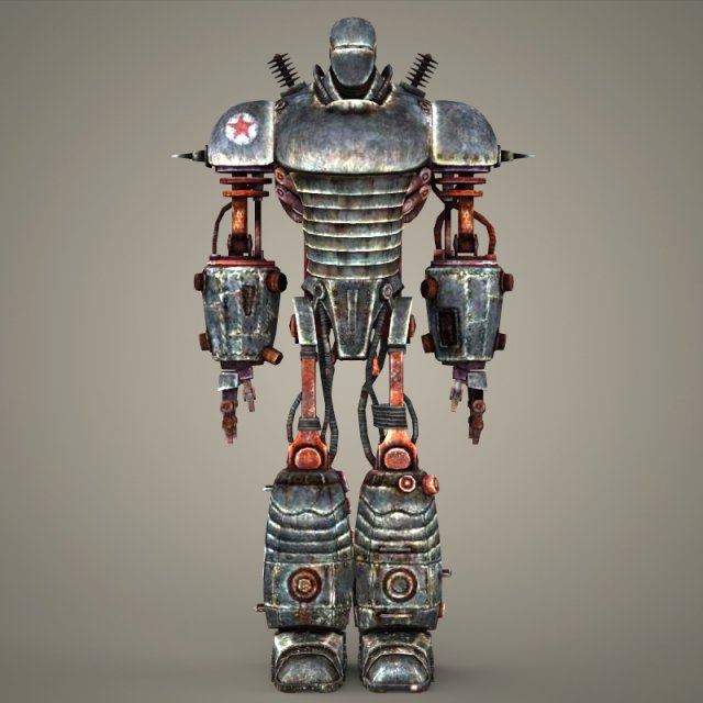 fantasy robot robonic 3D Модель .c4d .max .obj .3ds .fbx .stl .blend 