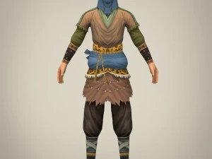 ゲーム対応の忍者戦士 3Dモデル