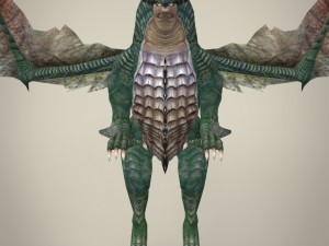 game ready fantasy wild dragon 3D Model