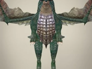 game ready fantasy wild dragon 3D Model