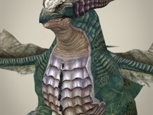 game ready fantasy wild dragon 3D Model