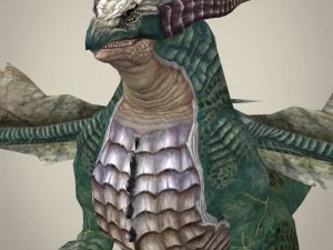 game ready fantasy wild dragon 3D Model