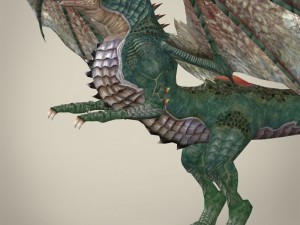 game ready fantasy wild dragon 3D Model