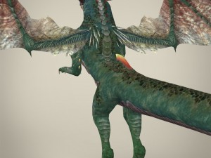 game ready fantasy wild dragon 3D Model