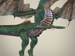 game ready fantasy wild dragon 3D Model