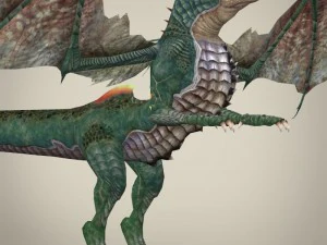 game ready fantasy wild dragon 3D Model