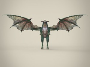 game ready fantasy wild dragon 3D Model