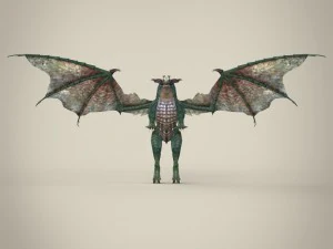 game ready fantasy wild dragon 3D Model