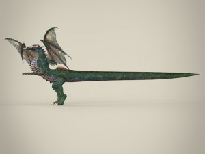 game ready fantasy wild dragon 3D Model